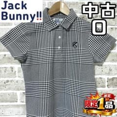 ジャックバニー　半袖ポロシャツ千鳥柄　新品　ゴルフ 早い者勝ち✨】ジャックバニー レディース 半袖 ポロシャツ サイズ0