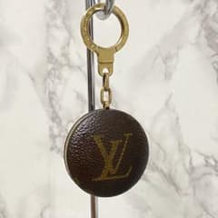 美品 ルイヴィトン キーホルダー モノグラム 丸 ラウンド レザー
