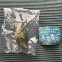 PukaPuka ぽちゃわに 緑　ワニ　お風呂　ガチャ　フィギュアのサムネイル