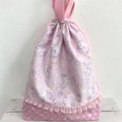 シャボン玉ユニコーン ピンクハート ミニフリル お着替え袋のサムネイル