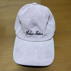 コーデュロイ柄キャップ　ピンク
