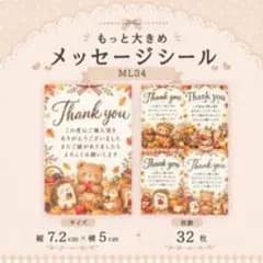 もっと大きめ メッセージシール ML34 32枚入りのサムネイル