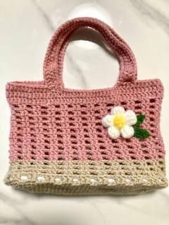 ハンドメイド トートバッグ花モチーフのサムネイル