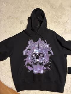 H&M スカルプリント パーカー ブラックのサムネイル