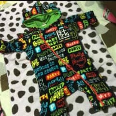 《値下げしました》party party モコモコロンパース70cmのサムネイル