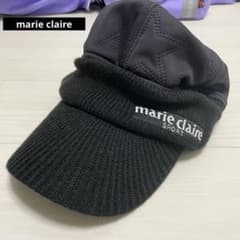 みー様専用　マリクレール スポーツ 異素材切り替え 刺繍ロゴ ニットキャップのサムネイル