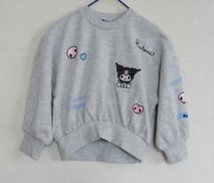 Kuromi (Kuromi-chan) Gray Sweatshirt, Size 110cm