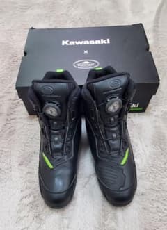 クシタニ Kawasakiコラボアドーネシューズ　黒27.5㎝ Kawasaki × クシタニ アドーネシューズ 27.5cm - メルカリ