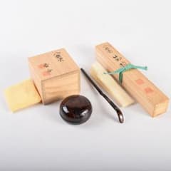 茶道具　八雲塗　出雲産　螺鈿装飾　香合　茶杓　共箱　2点まとめて　M　R4884 茶道具 八雲塗 出雲産 螺鈿装飾 香合 茶杓 共箱 2点まとめて M R4884