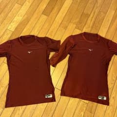 Mizuno エンジ　アンダーシャツ 2枚セット サイズ0のサムネイル