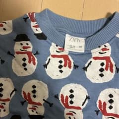 ZARA スノーマン柄 スウェット 86cm