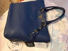 PRADA  2WAYトートバッグ ネイビー 未使用に近い超美品❣️のサムネイル