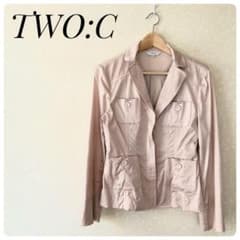 訳あり‼TWO:C　レディース　テーラードジャケット　光沢　38