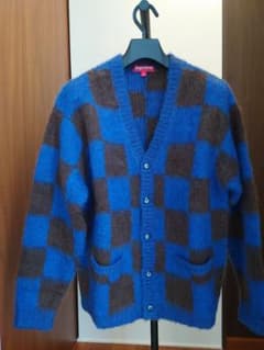 supreme Checkerboard Cardigan Blue サイズS supreme Checkerboard Cardigan Blue サイズS - メルカリ