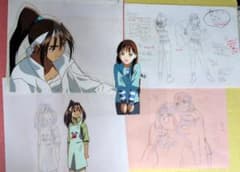 宇宙戦艦ヤマモトヨーコ セル画セット( 洋子＆紅葉セル画＆現場資料