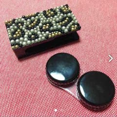 ラインストーン ヒョウ柄コンタクトケースのサムネイル