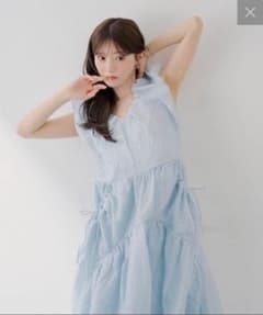 【新品】SALON by Chico パフスリーブバルーンロングワンピースのサムネイル