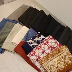 ハギレ セット 大きいサイズ 布 まとめ売り 綿 沢山 黒 柄のサムネイル