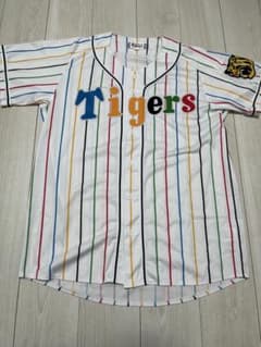 阪神タイガース ユニフォーム カラフルストライプ O ミズノ 刺繍