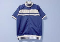 ヴィンテージ トラックジャケット 半袖ジャージ 紺×白 あのちゃん adidasのサムネイル