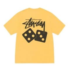 STUSSY DICE PIG. DYED TEE イエロー Lのサムネイル