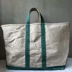 80s LLBEAN トートバッグ ビーントート L グリーン ギザタグ ラージ 