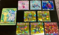 ポケモン ウエハースシール8枚+丸美屋シール1枚(リーフィア＆グレイシア)セット