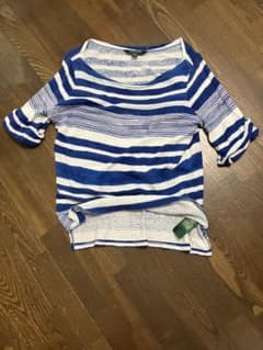 LAUREN RALPH LAUREN ボーダー 五分袖 カットソー Mのサムネイル