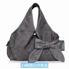 siweol107 トートバッグ ショルダーバッグ リボン グレー