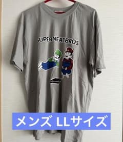 レア！00s スーパーマリオ ジョーク パロディ シュール Tシャツ 黒 L スーパーマリオ スーパーニートブラザーズ パロディ Tシャツ 半袖 LL