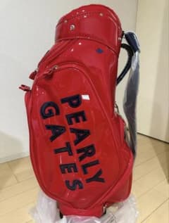 希少 PEARLY GATES ゴルフキャディバッグ エナメル レッド - メルカリ