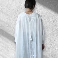 cardo fabrica カルドファブリカ リネンワンピース タッセル付き 麻