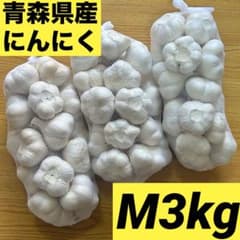 お買い時】青森県産にんにく M 3kg福地ホワイト六片 激安 家庭用 加工