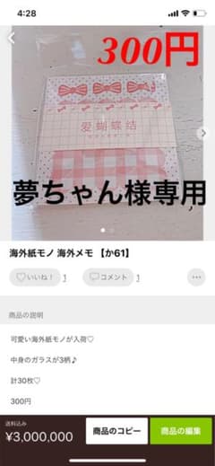 夢ちゃん様専用 海外メモのサムネイル