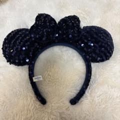 東京ディズニーリゾート カチューシャ スパンコール ブラック（ネイビー）のサムネイル
