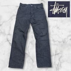 USA製/希少 ステューシー STUSSY ブラックデニム 32R ボタンフライ 