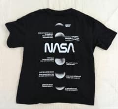 SHEIN NASA プリントTシャツ ブラック 9Y