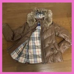 ❤️美品バーバリー ブルーレーベルルダウン❤️ノバチェックフード付