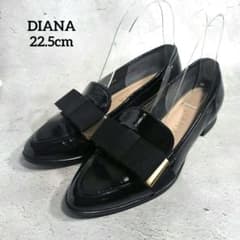 DIANA ダイアナ オペラシューズ リボン パンプス 22.5cm 黒 - メルカリ