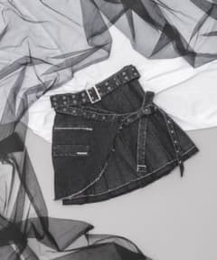 即日発送 新品タグ付き 【NANA×HARE】カットオフデザインミニスカート