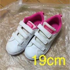 アディダス 19cm スニーカー adidas neo 白 ピンクのサムネイル