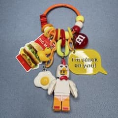 60. 아메리칸 팝 자라 자라 키 체인 치킨 햄버거 메구이 구이
