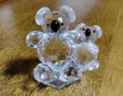 クリスタルガラス コアラ 親子 置物のサムネイル