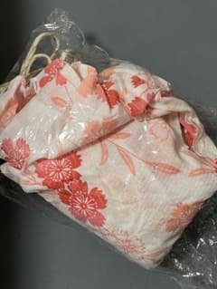 レディース 浴衣 単品 花柄 オレンジ系のサムネイル