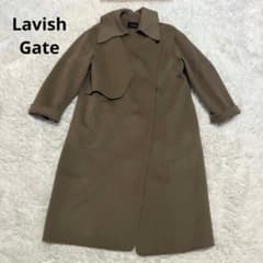 美品 LavishGate サイドベルト ウールトレンチコート ロングコート 