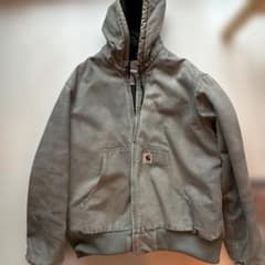Carhartt ダック地 フーデッドジャケット グレーのサムネイル