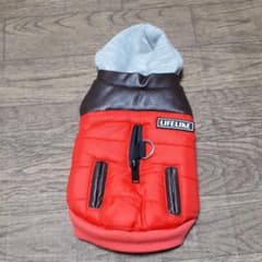 ☆送料込み　ドッグウェア　犬　服　ダウン　ハーネス一体型　裏ボア　小型犬　子犬☆のサムネイル