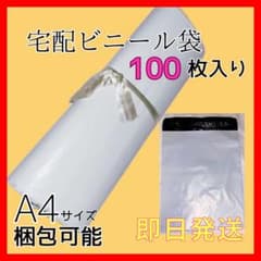 宅配ビニール袋100枚入り A4サイズ梱包可能 - メルカリ