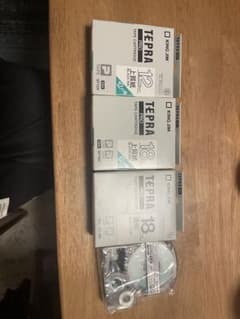 KING JIM TEPRA ラベルテープ 12mm 18mm 4個セットのサムネイル