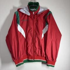 80s-90s adidas アディダス　ナイロンジャケット　デサント製　赤のサムネイル